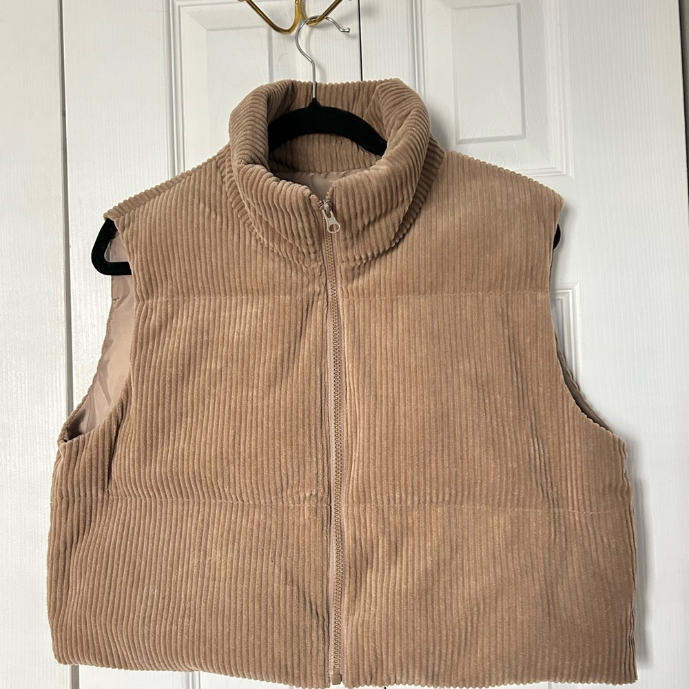 Shein Tan Puffer Vest